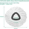 20PCS Spin Mop Replacement Head,100% Microfiber Mop Heads Replacements Compatible with Triangle Spin Mop,360 Degree Round Spin Mop Replacement Head for Easy House Cleaning Floor Mopping view 2