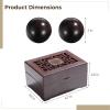 2 Pcs Baoding Balls, Blackwood Hand Exercise Balls With Case, Hand Grip & Massage Tools For Finger Dexterity view 2