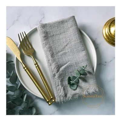 12pcs Silver Grey Cotton Napkins 41x41cm Rustic Cheesecloth Table Linens for Weddings Parties & Events Soft Fabric Gauze Towels Elegant & Versatile Dining Essentials