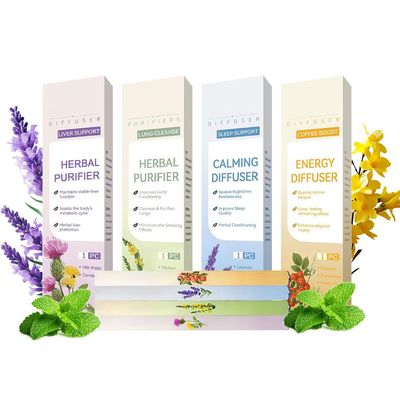 Wenrny Upgraded Wellness Herbal Blend Diffuser Set,4 Scents Multifunctional Herbal Purifier Pens for Energy Boost,Sleep Support,Stress Relief, Liver Wellness and Oral Fresh Breath,Pocket-Sized Design