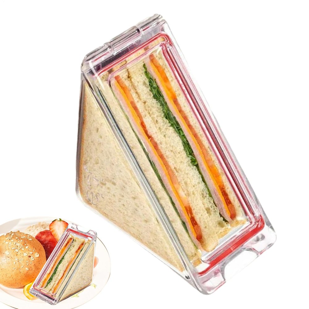 Sandwich Container - Reusable, Triangle Sandwich Box | Transparent Sandwichh Wedge Box, Boxes And Lunch Wedgee For Both Men And Women To Enjoy Birthdays, Thanksgiving
