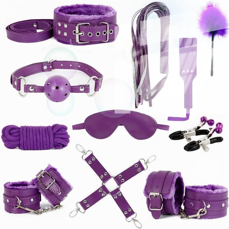 11 Purple Leather Fitness Sets, Adjustable Size, Sports Accessories, Original Gifts