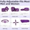 11 Purple Leather Fitness Sets, Adjustable Size, Sports Accessories, Original Gifts view 2