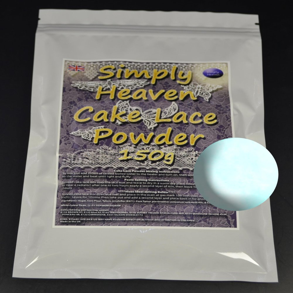 150g Simply Heaven Edible Cake Lace Powder (Baby Blue)