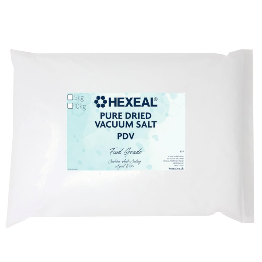Hexeal PDV Salt 5kg 5kg Bag of Food Grade Salt for Cooking and Water Softening
