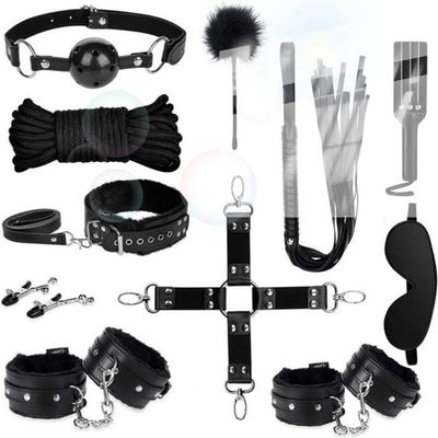 11 Pieces Of Black Leather Sports Set, Comfortable And Soft Adjustable Set Accessories, Quick Drying And Sweat Absorbing Pilates Equipment