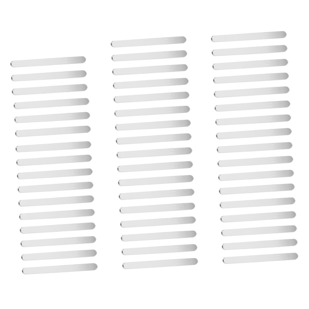 BAZEITFLOW 50 Pcs Acrylic Ice Cream Lolly Sticks for Children with Rounded Edges, Safe to Use and Portable DIY Supply for Handicrafts Making and Ice Cream