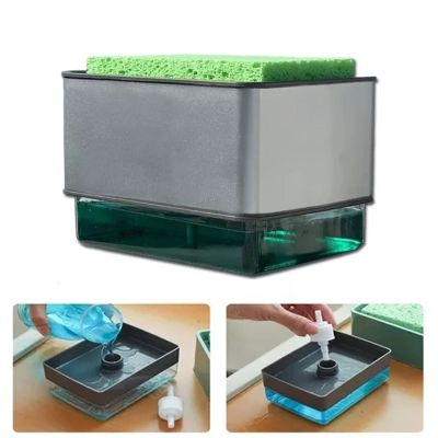 Yctze Dishwashing Liquid Dispenser 300ML - Automatic Press Type Detergent Dispenser for Kitchen, ABS & PS Material, Convenient One-Handed Operation