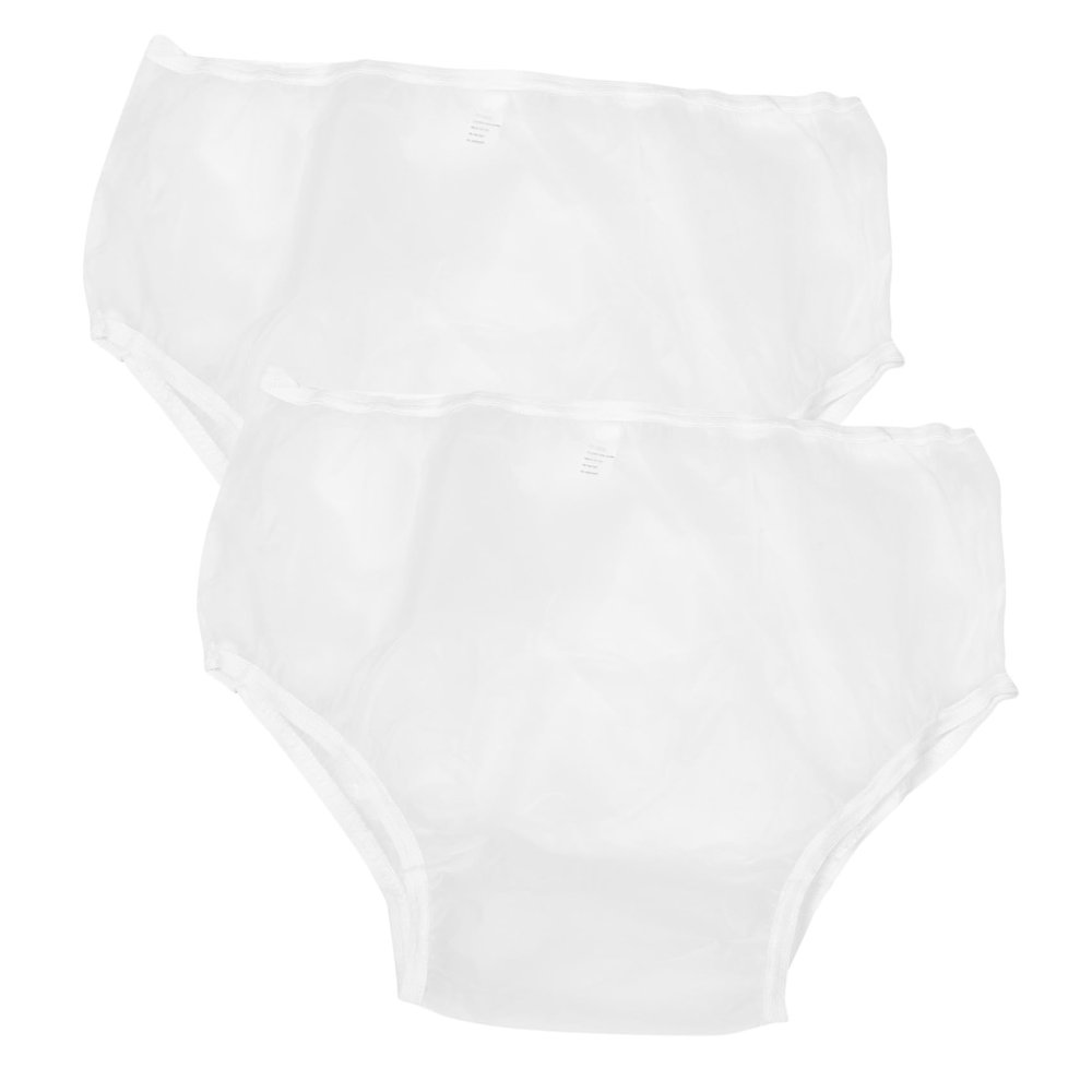 OUNONA Adult Diaper Cover Elastic Waistband Eva Material Waterproof Leakproof 2pcs Reusable Pull-on Pants for Elderly and Disabled Persons