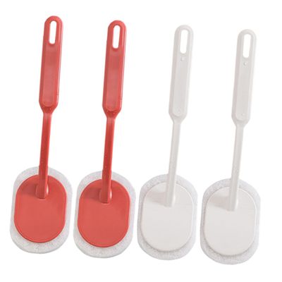 TOPBATHY 4pcs Multi-color Bathroom Cleaning Sponge Brush with Strong Decontamination High Water Absorption for Floor Wall Door and Window Kitchen and Bathroom Scrubber