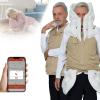 Airbag Jacket for Elderly Anti Fall Airbag Vest Elderly People and People Limited Mobility, Smart Wearable Airbag Smart Vest with Positioning/Ask for Help/Sports Records Function Khaki(Mr)-XXL view 1