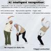 Airbag Jacket for Elderly Anti Fall Airbag Vest Elderly People and People Limited Mobility, Smart Wearable Airbag Smart Vest with Positioning/Ask for Help/Sports Records Function Khaki(Mr)-XXL view 4