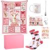 Qinyoung Goat Gifts for Women Girls Include Goat Blanket, Coffee Mug with Spoon, Socks, Makeup Bag, Keychain, Greeting Card, Gift Box for Women Friend Sister Goats Lovers Birthday view 1