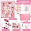 Qinyoung Goat Gifts for Women Girls Include Goat Blanket, Coffee Mug with Spoon, Socks, Makeup Bag, Keychain, Greeting Card, Gift Box for Women Friend Sister Goats Lovers Birthday view 2