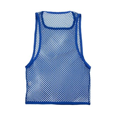 Celanisai Tank Top Men's Mesh Transparent Vest Mesh Sexy Transparent Tank Tops Sleeveless Bodyshape Muscle Shirts Round Neck Top Breathable Comfortable Fishnet Knitted Vest, O Blue, L