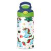 EtherSpher Merry Christmas Blue unicorns Sports Water Bottle with Leak Proof Spout Lid Lightweight 350ml Cup for Water, Milk, Juice, School, Camp, Sport termo de agua fria view 2