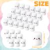 Fiwochic 100 Pcs Fake White Marshmallow Bulk Mini Marshmallow Decorations Small Fake Candy Charms Tiny Cute Kawaii Artificial Sweet Candy Charm for DIY Crafts Making Gifts (Resin,Smile) view 3