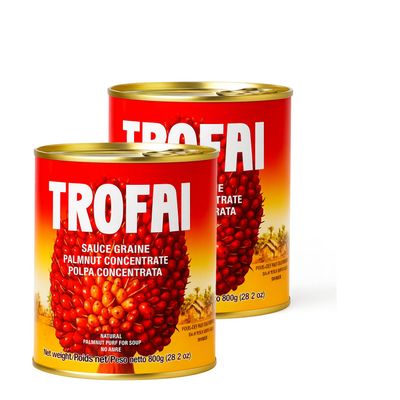 Africa Select Trofai Palm Nut Concentrate 800g (Pack of 2) West African Palm Cream Soup Base Sauce Graine Moambe Cooking Paste