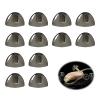 12Pcs Hearing Aid Domes, 12mm Soft Silicone Open Hearing Aids Earbuds, Transparent Black Ear Tips for Replacements Earbud Accessories Better Sound Sealing Elderly Hearing Impairments People