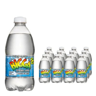 Africa Select Biga Cream Soda Flavoured Soft Drink 600ml Bottles (Pack of 12) | Classic Creamy Sweet Fizzy Drink | Bulk Family Pack