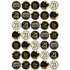 21st Birthday BLACK & GOLD Party Pack - Edible Cupcake Toppers - Wafer or Icing - Adults Birthday Party Themed Celebration Cake Decorations for Cupcakes, Cookies, Brownies, Muffins & More! view 1
