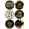 21st Birthday BLACK & GOLD Party Pack - Edible Cupcake Toppers - Wafer or Icing - Adults Birthday Party Themed Celebration Cake Decorations for Cupcakes, Cookies, Brownies, Muffins & More! view 4