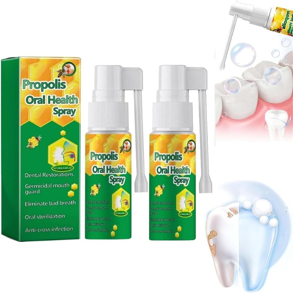 Propolis Oral Health Spray, Propolis Oral Spray, Propolis Teeth Cleaning Spray, Deep Cleaning, Clean Teeth Stains and Tartar (2)