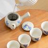 goodwei Japanese Kyusu Tea Set - Side Handle Jug with Stainless Steel Strainer & 4 Tea Cups (200ml) - Authentic Green Tea Gift Set (Rind) view 4