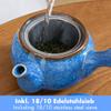 goodwei Japanese Kyusu Tea Set - Side Handle Jug with Stainless Steel Strainer & 4 Tea Cups (200ml) - Authentic Green Tea Gift Set (Umi) view 2