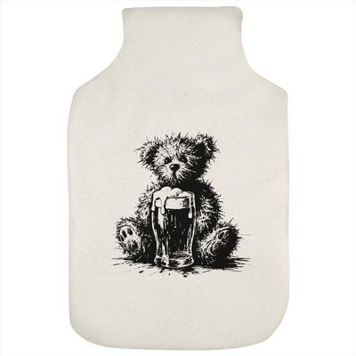 Azeeda 'Teddy & Ginger Beer' Hot Water Bottle Cover (HW00044739)