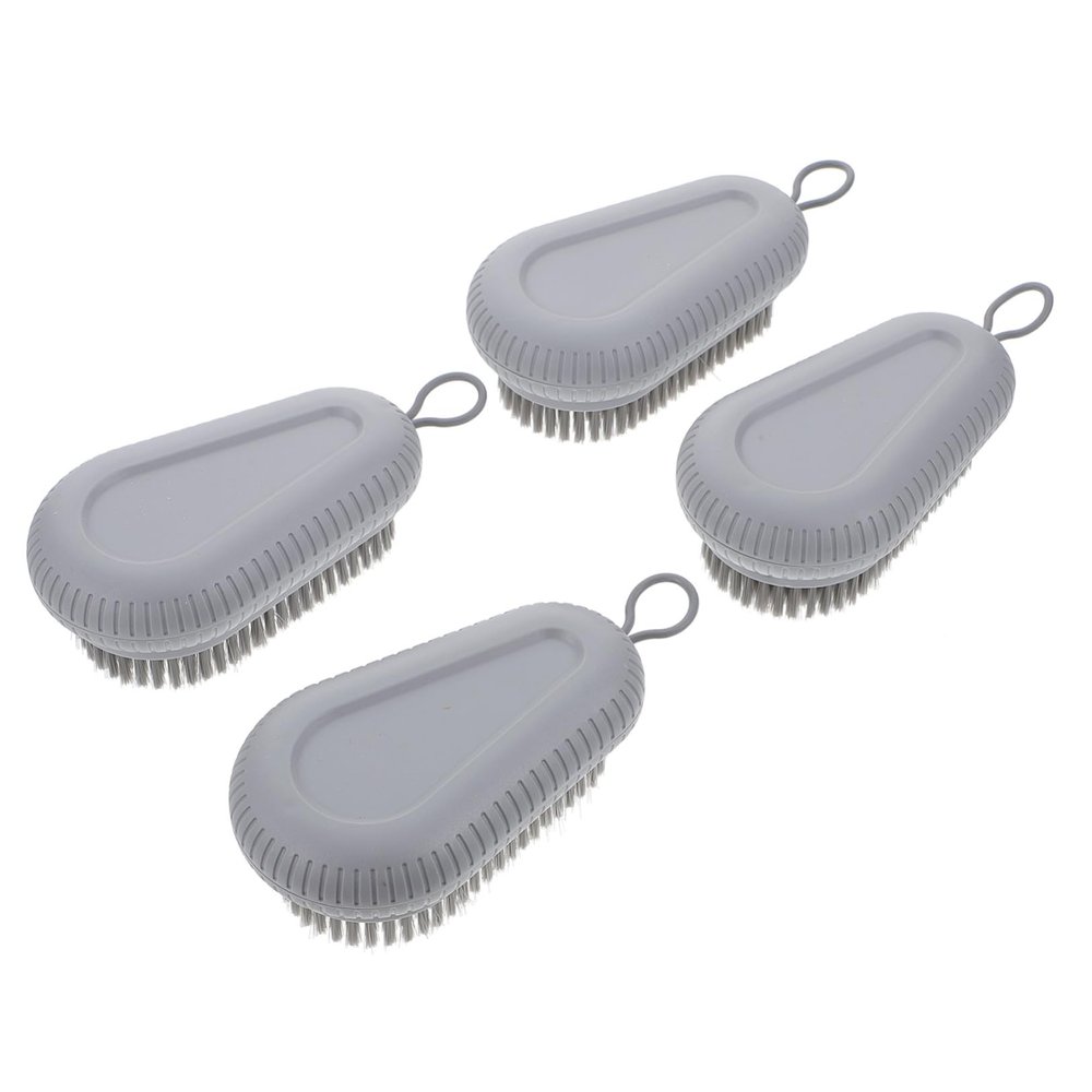 Anneome 4pcs Plastic Multi-purpose Cleaning Brush Soft Bristle Laundry and Shoe Scrubbers Lightweight Household Cleaning for Bathroom Kitchen Clothes