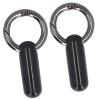 BAFOVY 2PCS Stainless Steel Keychain Capsule Container Airtight Capsule Case Portable Holder with Leakproof Sealing for Travel Hiking Camping (Black) view 1