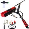 12m Telescopic BrushExtendableCleaning Pole with Squeegee Adjustable Angle & Soap DispenserPerfect for Solar Panels Roofs Cars55cm Brush & Universal Hose Connector view 1