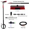 12m Telescopic BrushExtendableCleaning Pole with Squeegee Adjustable Angle & Soap DispenserPerfect for Solar Panels Roofs Cars55cm Brush & Universal Hose Connector view 2