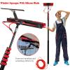 Telescopic Roof Cleaning Brush7.2m Pole with Water Connector Window Squeegee & Soap Dispenser for Solar Panels Roofs & Verandas55cm Wide Brush for Easy Cleaning view 2