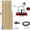 15m Telescopic Brush Aluminum Cleaning Pole with Adjustable Angle Soap Dispenser & Universal Hose Connector Ideal for Solar Panels Roofs & Cars 35cm Brush Head view 4