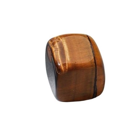 BTMDECOR 6 Pieces Natural Crystal Ice Particles, Quick-Frozen Ice Cubes for Whiskey & Red Wine, Reusable Drink Stones Set(Tiger Eye)