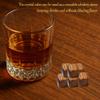 BTMDECOR 6 Pieces Natural Crystal Ice Particles, Quick-Frozen Ice Cubes for Whiskey & Red Wine, Reusable Drink Stones Set(Tiger Eye) view 2