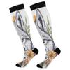 Wolf Art Compression Socks Sports Socks Unisex Stockings For Aching Legs Gym Nursing Varicose Veins 1 Pair 50Cm view 1