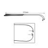1pair Rimless Metal Glasses Temple with Tip Repair Eyewear Leg Eyeglasses Replace Accessory for Glasses(Rose Gold) view 3