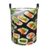Sushi Dill Pickles Printing Circular Storage Hamper Easy-Carry Handles, Perfect For Christmas, Fits In Any Room view 1