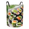 Sushi Dill Pickles Printing Circular Storage Hamper Easy-Carry Handles, Perfect For Christmas, Fits In Any Room view 2