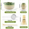 5pcs Matcha Tea Kits, Matcha Set with Whisk, Whisk Holder, Ceramic Matcha Bowl, Scoop for Making Usucha Koicha and Matcha Latte,Sapphire view 2