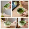 5pcs Matcha Tea Kits, Matcha Set with Whisk, Whisk Holder, Ceramic Matcha Bowl, Scoop for Making Usucha Koicha and Matcha Latte,Sapphire view 3