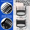 4 Pieces Hair Clipper Limit Combs, Cassette Base Combs for Wal Hair Clipper Electric Shaver, Comb Guides for Hair Clipper Clipper Coded Cutting Guides view 2