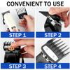 4 Pieces Hair Clipper Limit Combs, Cassette Base Combs for Wal Hair Clipper Electric Shaver, Comb Guides for Hair Clipper Clipper Coded Cutting Guides view 3