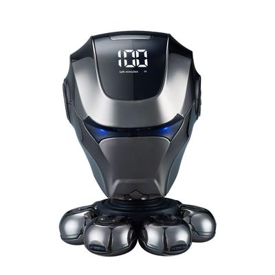 7D Electric Head Shaver for Men 5-in-1 Bald Head Grooming Kit with Beard Trimmer, Nose Hair Clipper, Facial Cleansing Brush & Exfoliating Scrubber,Waterproof, Rechargeable & Cordless Shaver