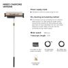 150W Solar Panel Cleaning Roller Brush, 0-680RPM Adjustable Speed, 3.5M Adjustable Window Cleaning Brush and Pole, Automatic Solar Panel Cleaner, Strip-Brush Design view 3