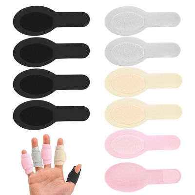 10 PCS Castor Oil Pack Wrap for Fingers,Adjustable Trigger Finger Splint,Breathable Finger Support,Finger Wraps Straps for Finger Injury Pain Relief Broken Arthritis Sprain Support Protect (4 Colors)
