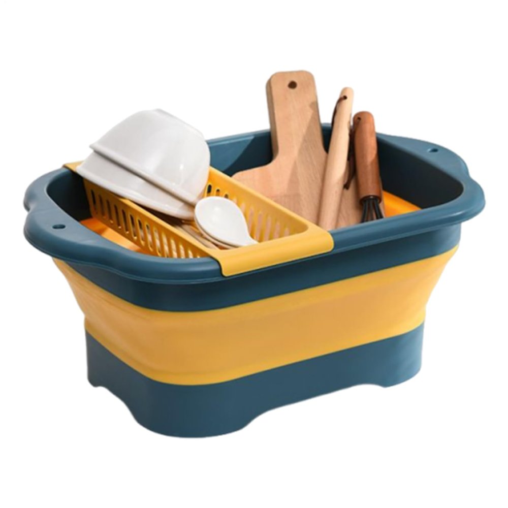Dish Pans for Kitchen Sink Foldable Multiuse Camp Sink with Drain Plug